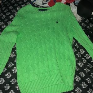 Green polo shirt